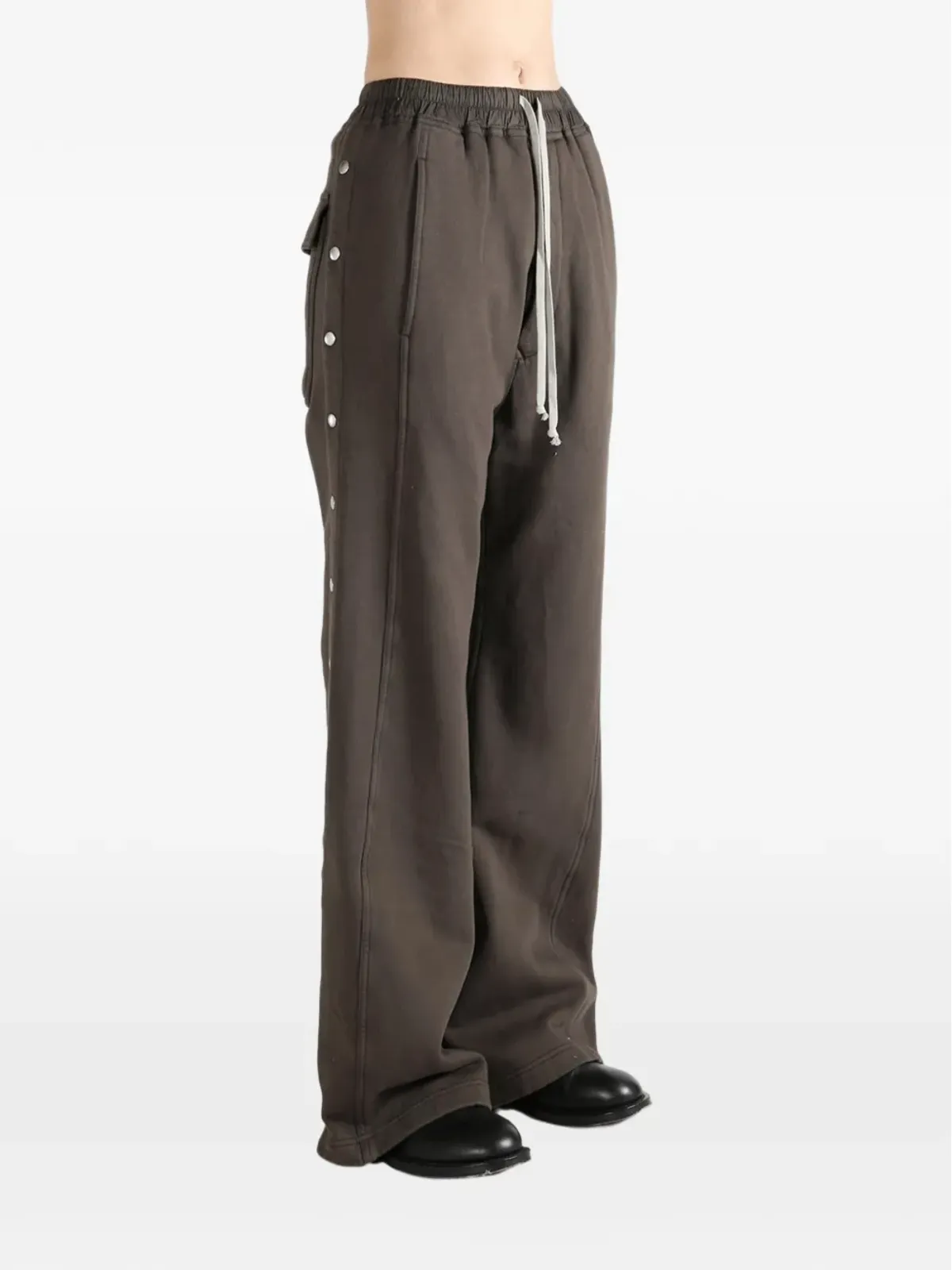 Rick Owens DRKSHDW ワイドプッシャー ドローストリング ボタン付きパンツ - 画像3