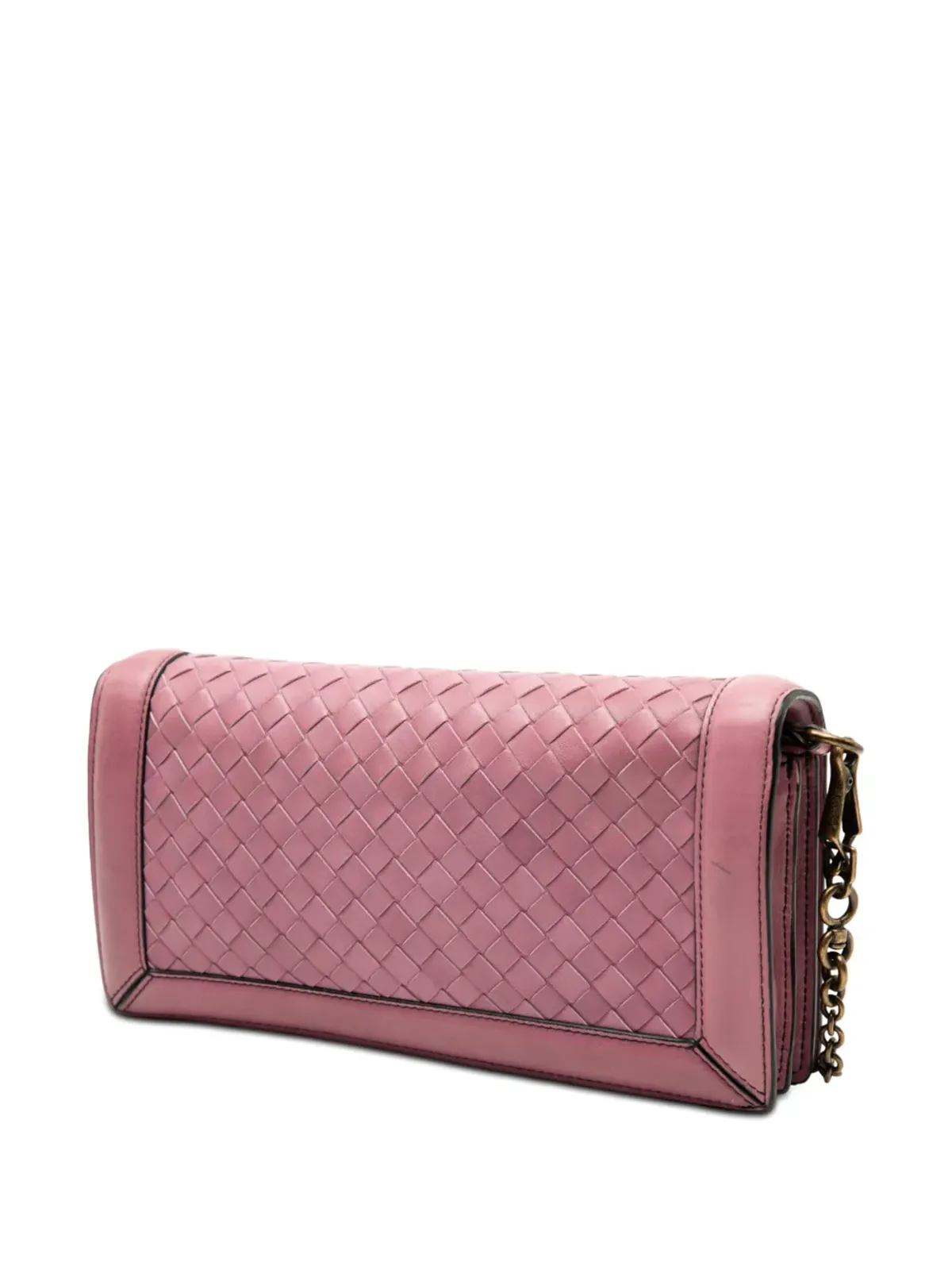 Bottega Veneta ビンテージ 2012-2025 ナッパ・インテレッチャート・オリンピアノット クロスボディバッグ - ピンク - 画像3