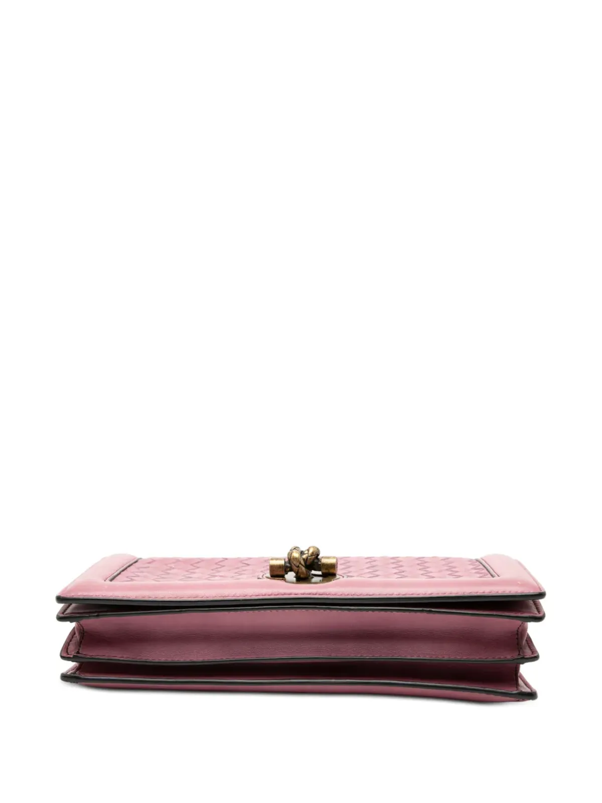 Bottega Veneta ビンテージ 2012-2025 ナッパ・インテレッチャート・オリンピアノット クロスボディバッグ - ピンク - 画像4