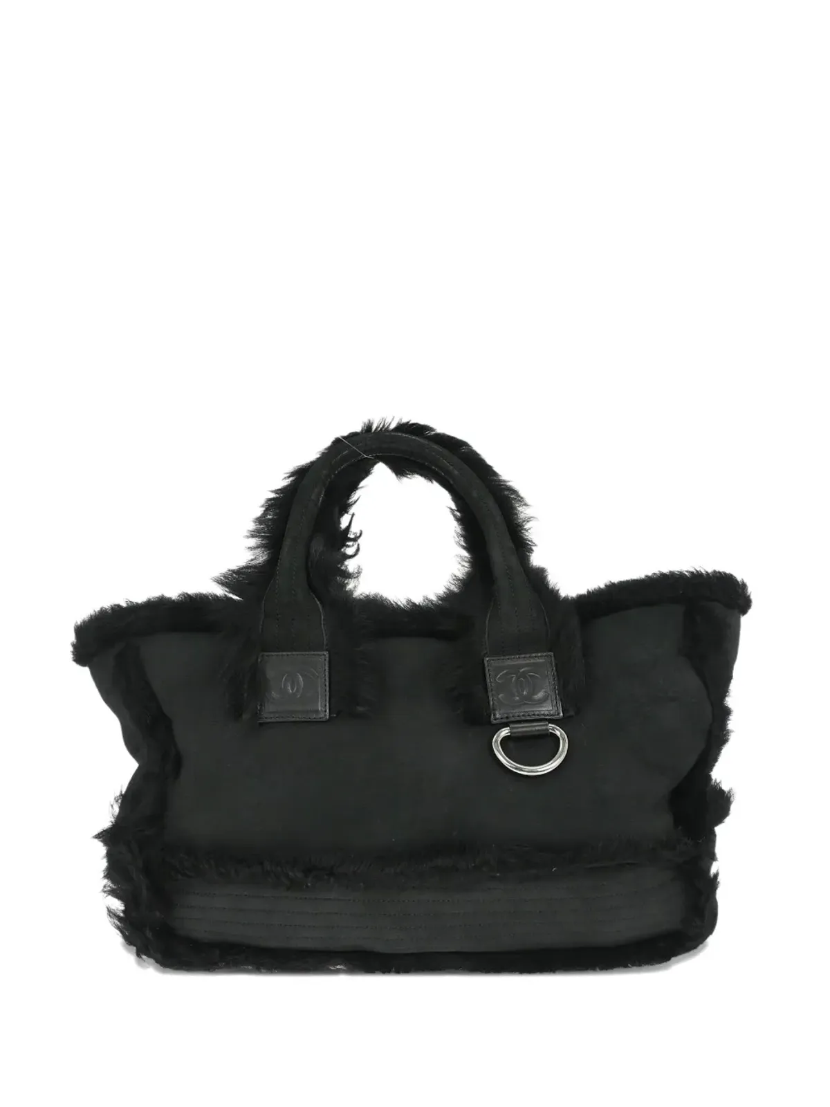 CHANEL Pre-Owned ファー付きトートバッグ - 画像1