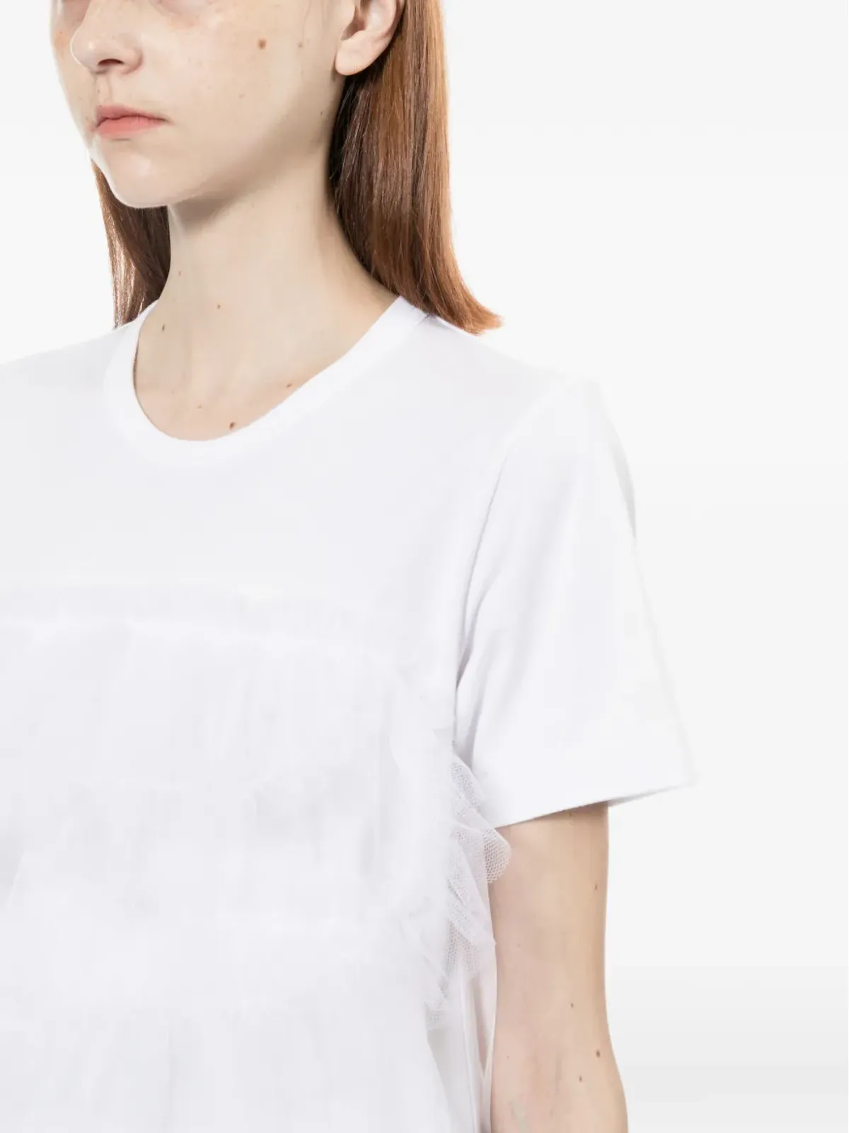 Comme Des Garçons Girl フリル付きチュールTシャツ - 画像5