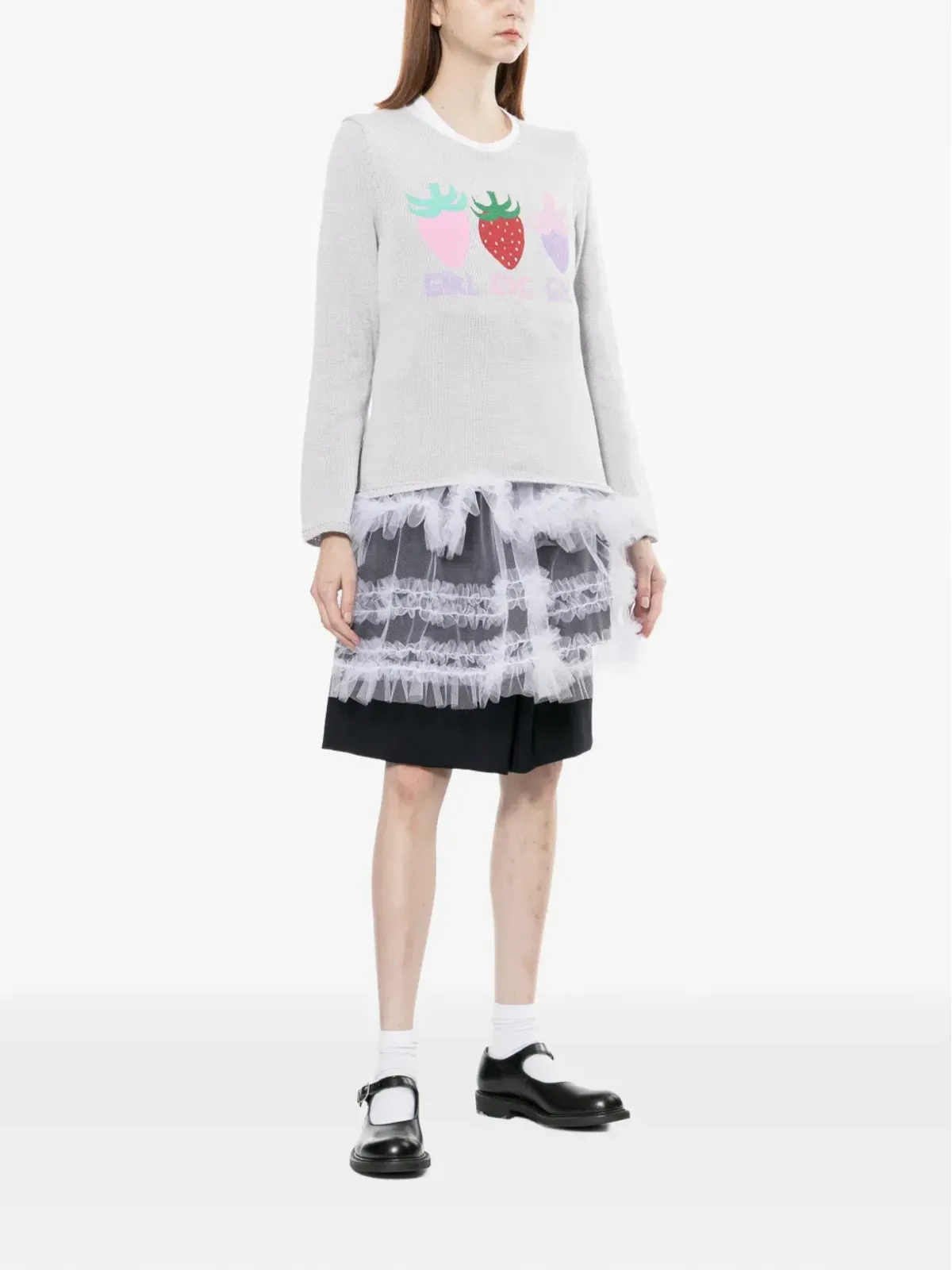 Comme Des Garçons Girl フリル付きチュールTシャツ - 画像2