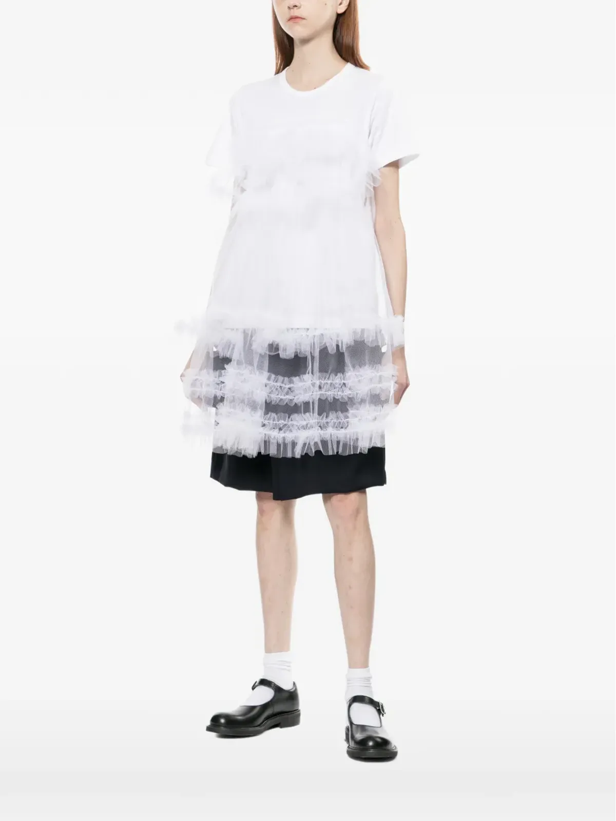 Comme Des Garçons Girl フリル付きチュールTシャツ - 画像3