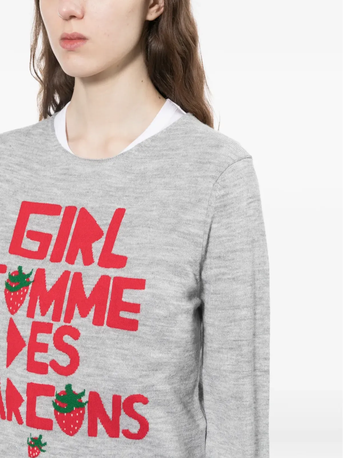 Comme Des Garçons Girl ロゴ刺繍入り丸首ジャンパー - 画像5