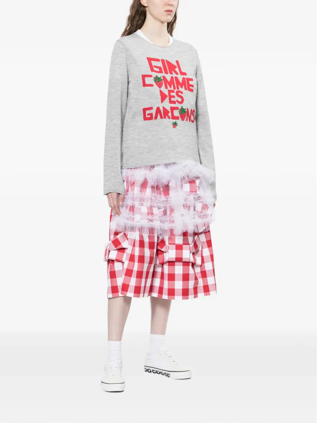 Comme Des Garçons Girl ロゴ刺繍入り丸首ジャンパー - 画像2