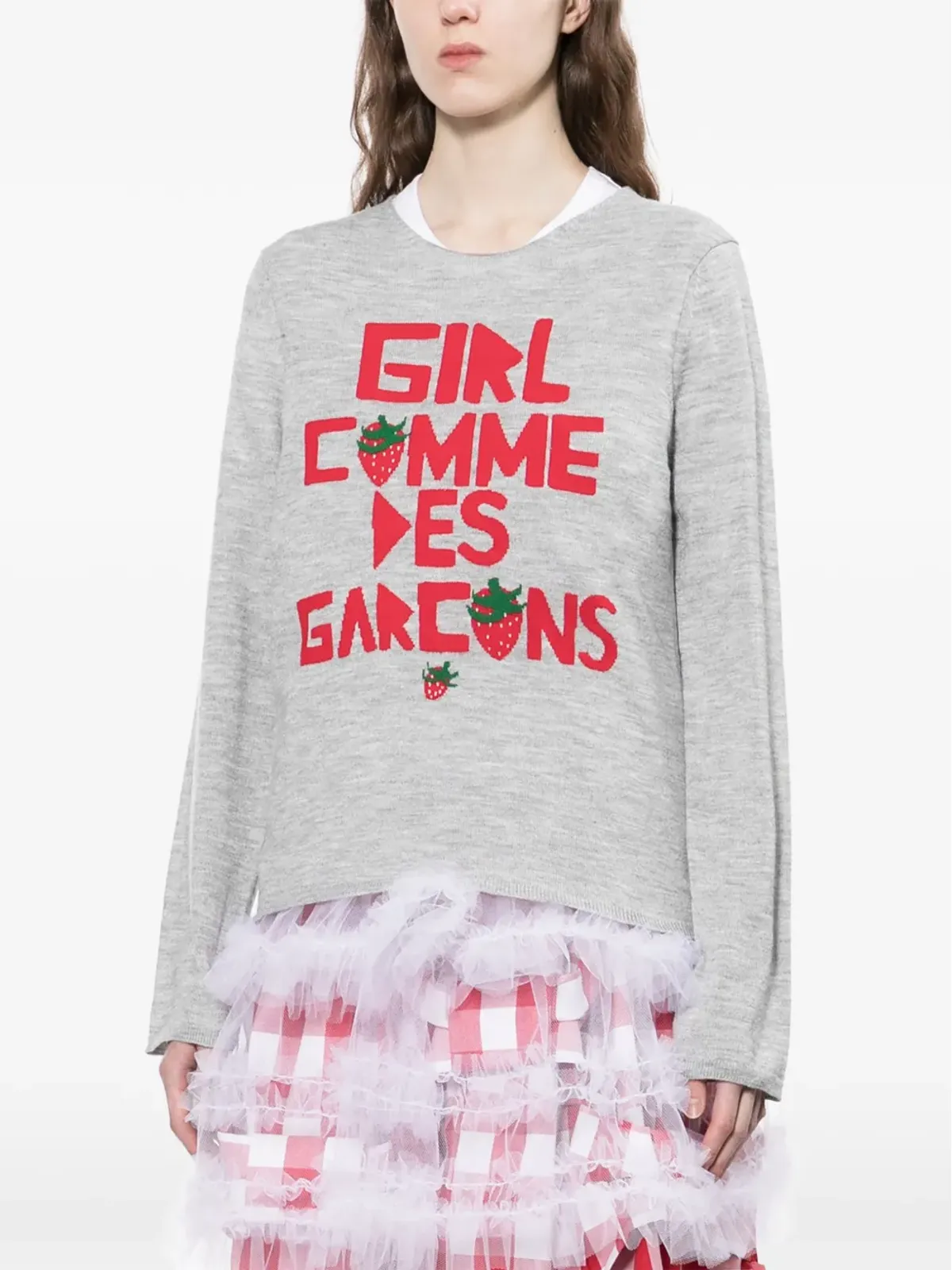 Comme Des Garçons Girl ロゴ刺繍入り丸首ジャンパー - 画像3