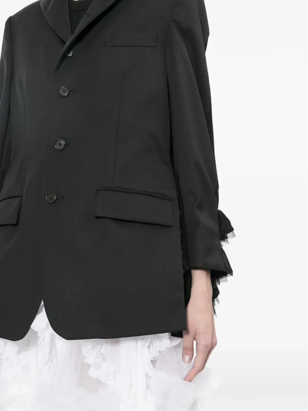 Noir Kei Ninomiya フリル付きブレザー - 画像5