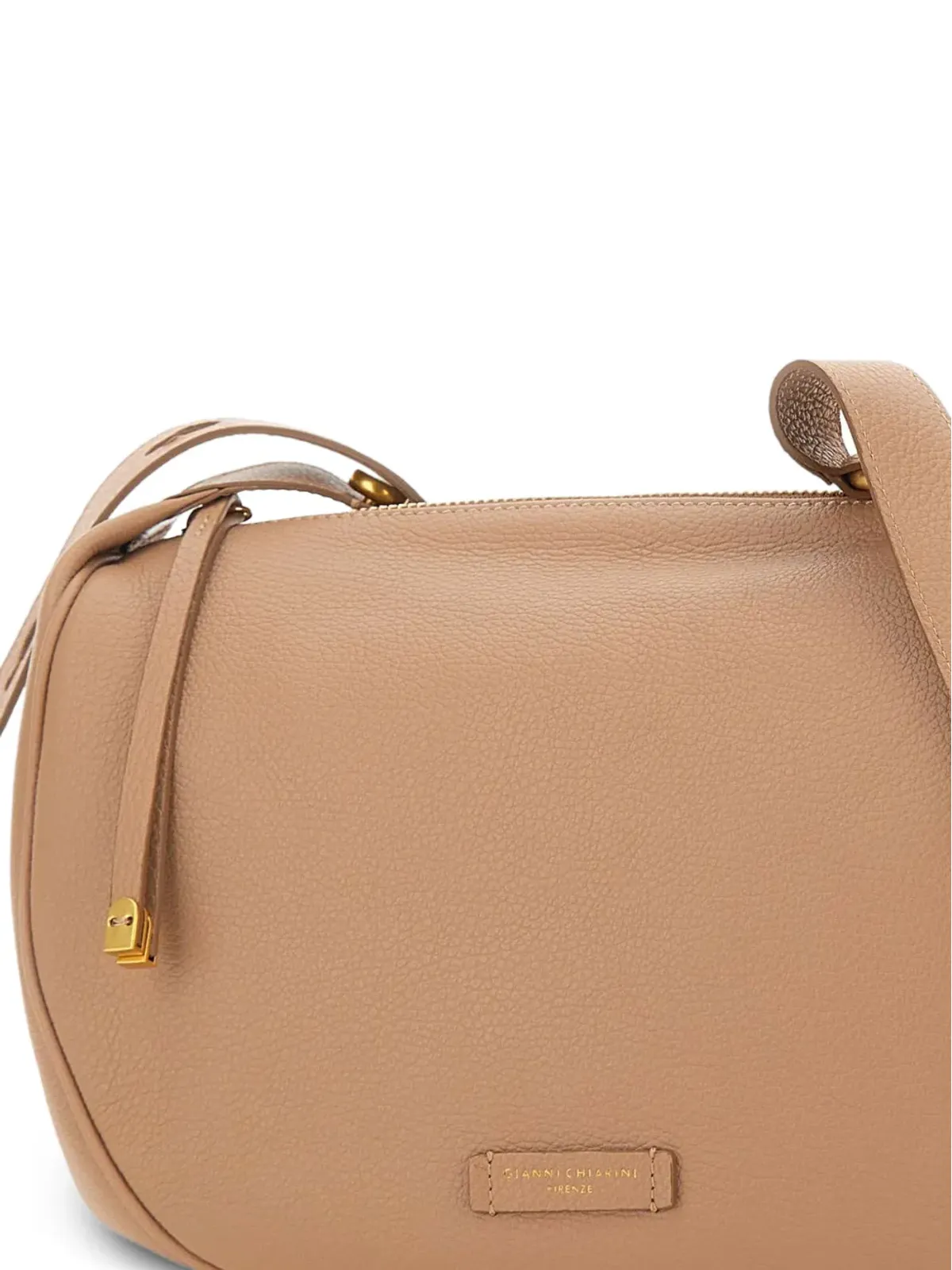 GIANNI CHIARINI シャーロット ハンマー加工ジップショルダーバッグ - 画像5