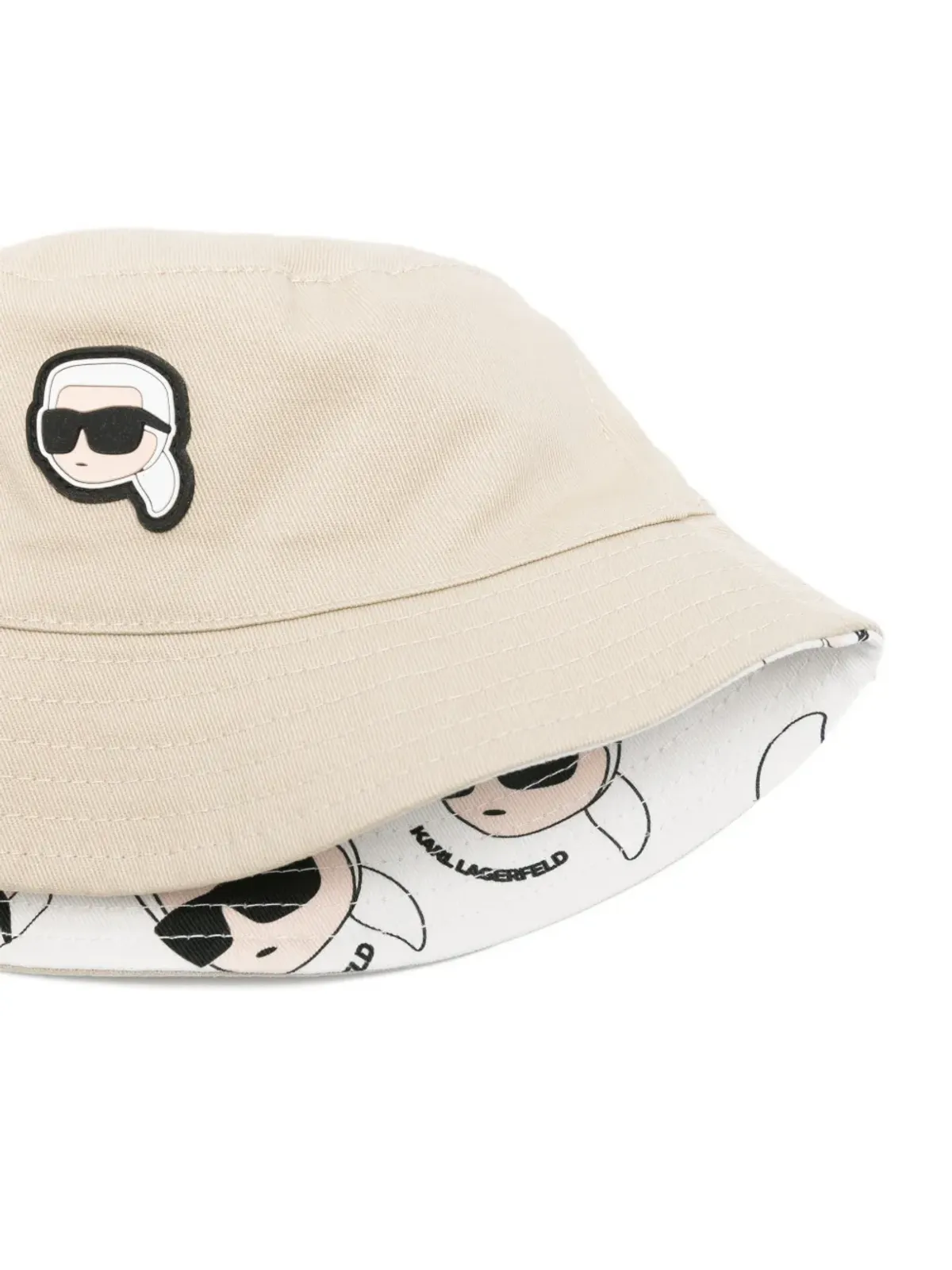 Karl Lagerfeld Kids ロゴパッチ リバーシブル バケットハット - 画像3
