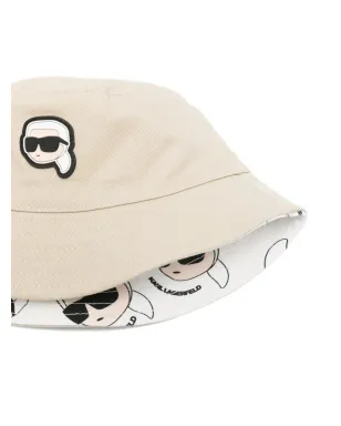 Karl Lagerfeld Kids ロゴパッチ リバーシブル バケットハット - サムネイル3