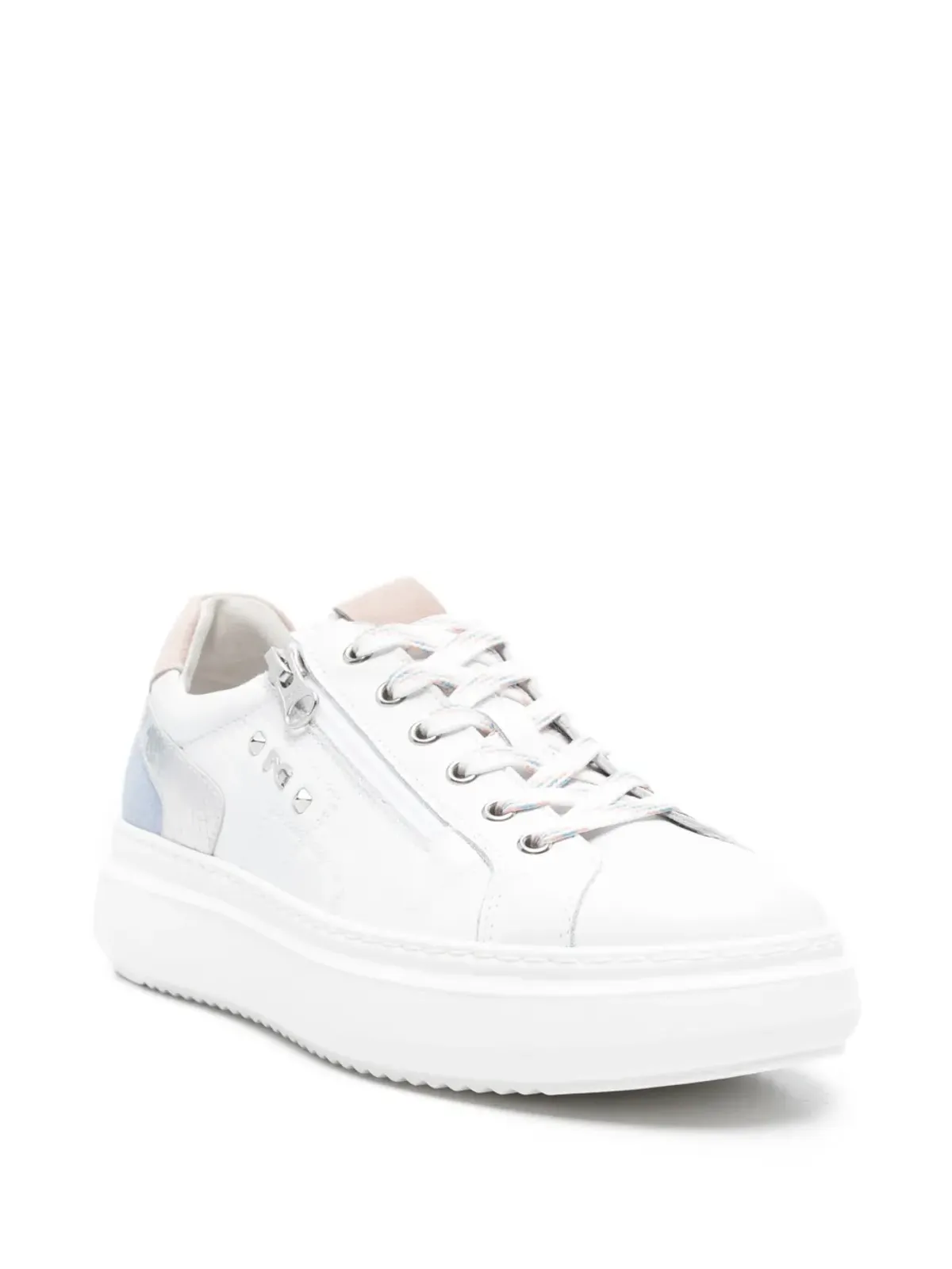 NERO GIARDINI ジップアップレザースニーカー - White - 画像2