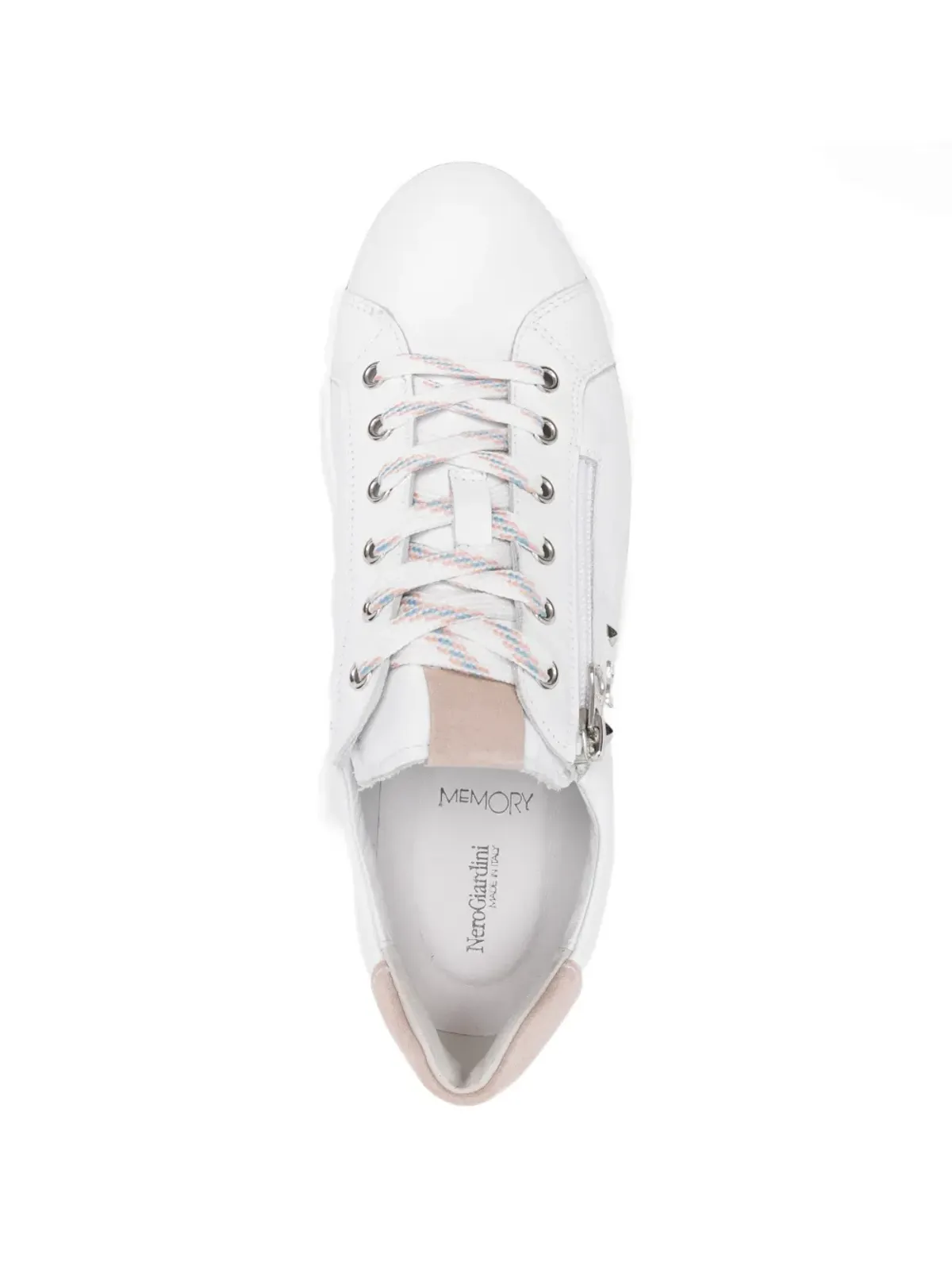 NERO GIARDINI ジップアップレザースニーカー - White - 画像4
