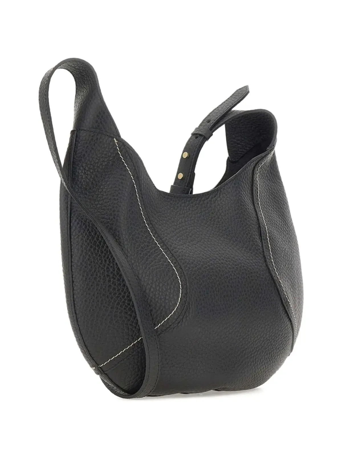 GIANNI CHIARINI ジュノ コントラストステッチ グレインレザー ショルダーバッグ - 画像4