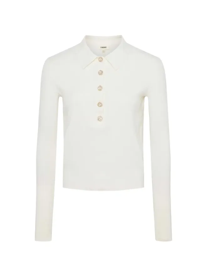 L'AGENCE L'Agence ボタン付きニットカーディガン - Whiteの商品画像