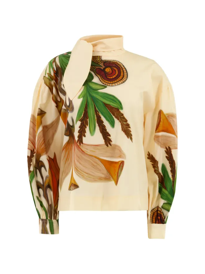 Ulla Johnson Ulla Johnson 花柄プリント タイ付きブラウスの商品画像