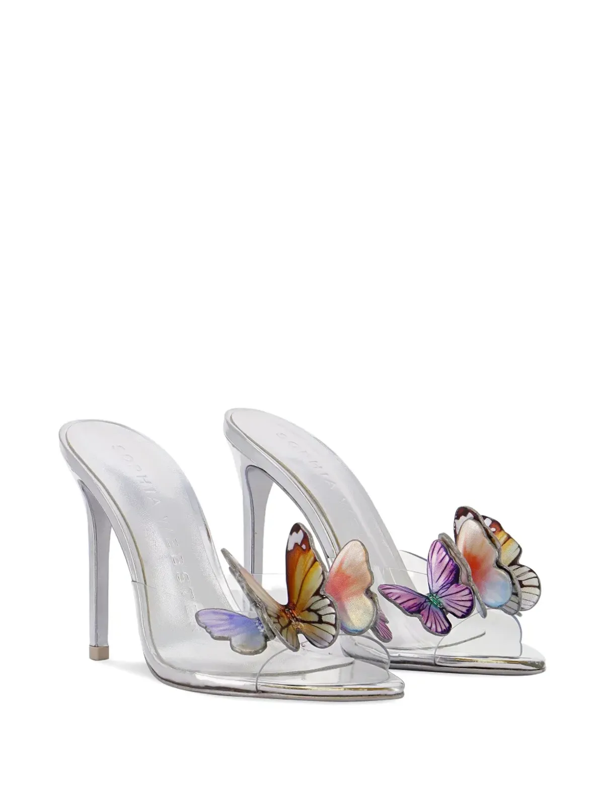 Sophia Webster Vanessa butterfly-embellished ミュール - White - 画像2