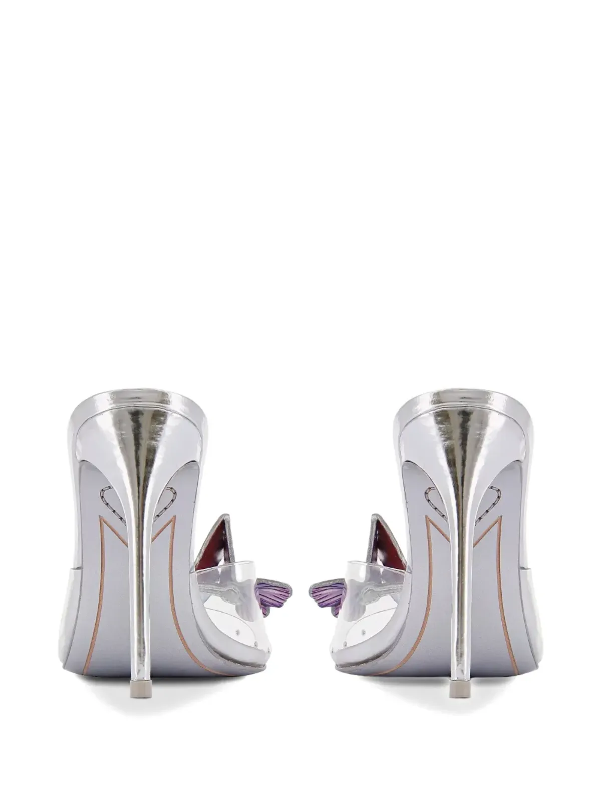 Sophia Webster Vanessa butterfly-embellished ミュール - White - 画像3