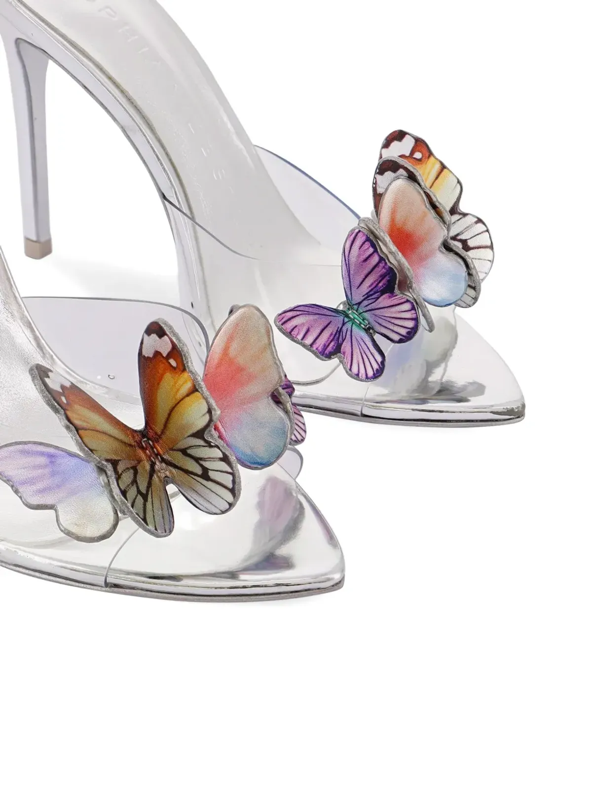 Sophia Webster Vanessa butterfly-embellished ミュール - White - 画像4