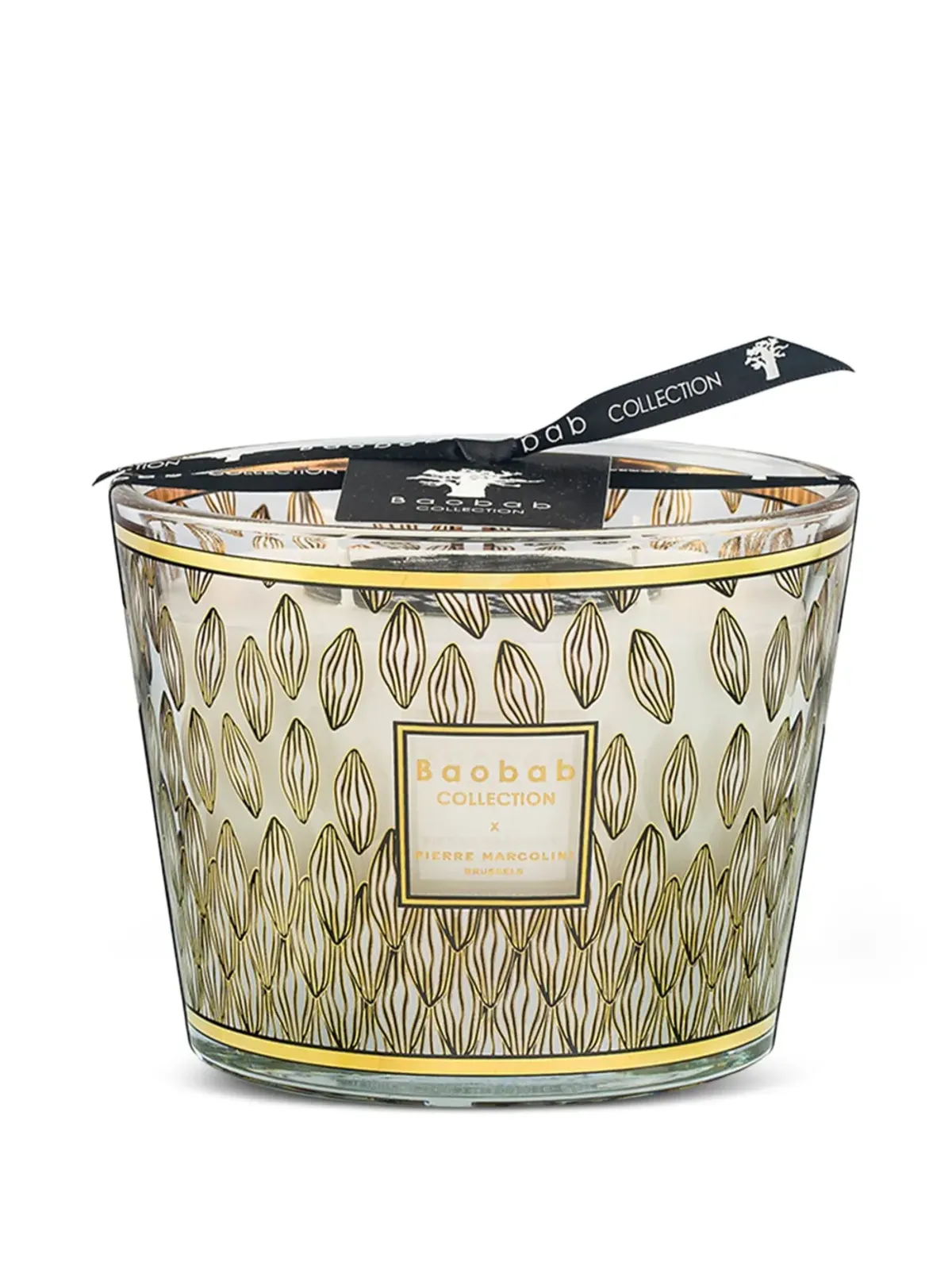 Baobab Collection Pierre Marcolini Perou leaf-print candle - Gold - 画像1