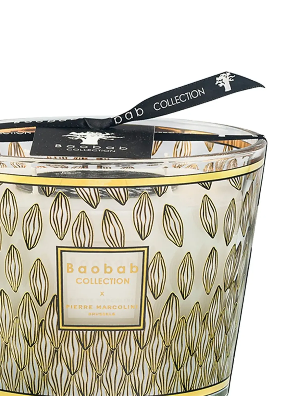 Baobab Collection Pierre Marcolini Perou leaf-print candle - Gold - 画像2