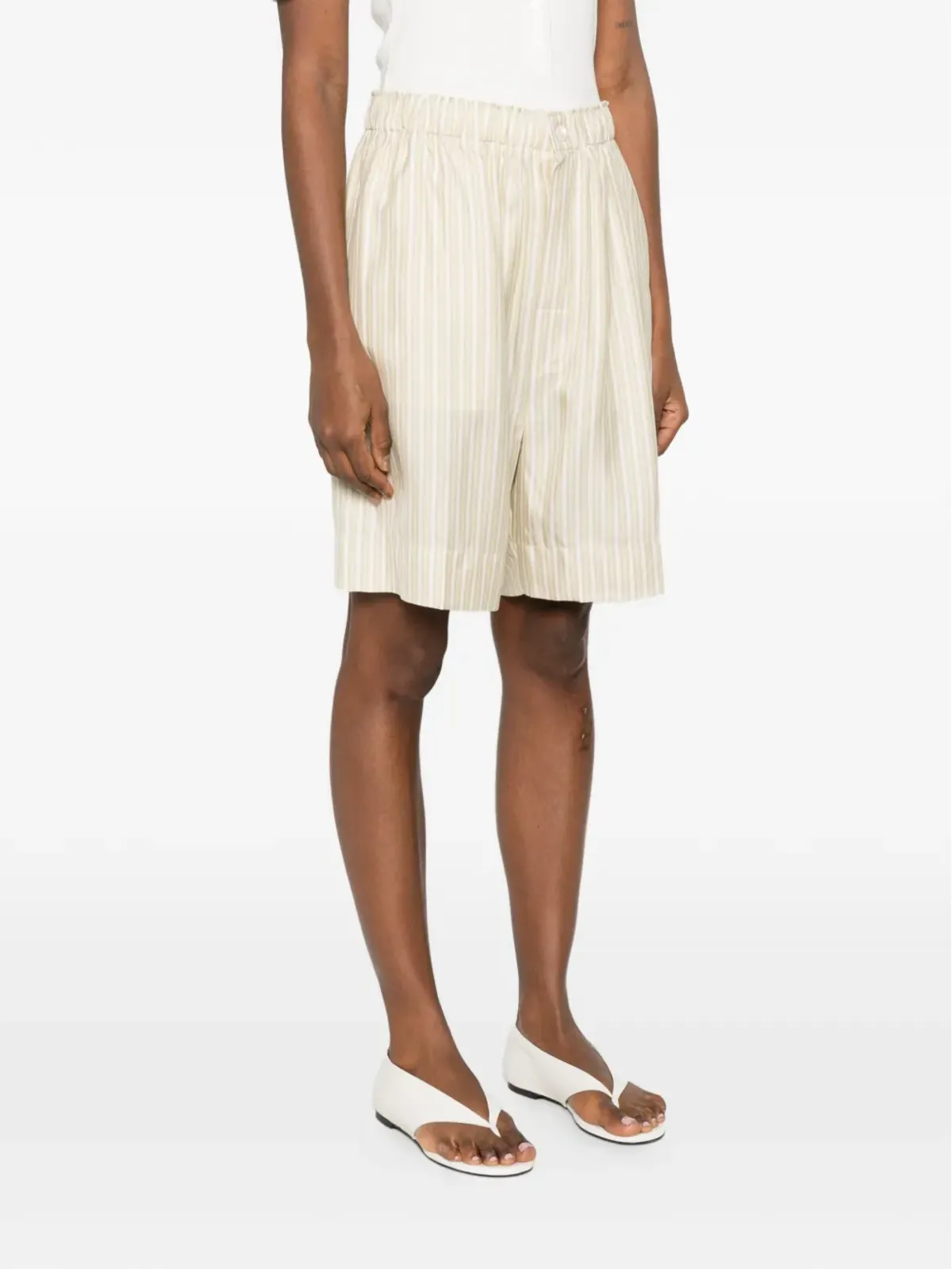 Carven ストライプ柄ショーツ - 画像3