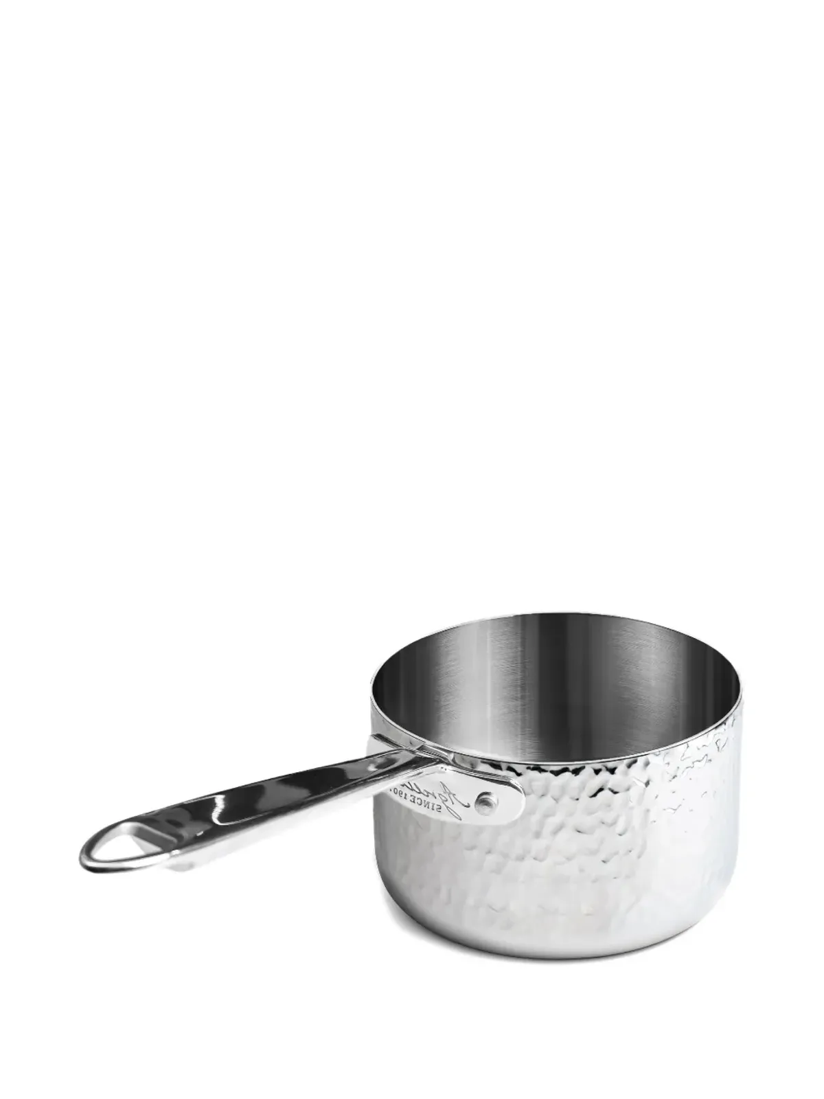PENTOLE AGNELLI hammered inox saucepan - Silver - 画像2
