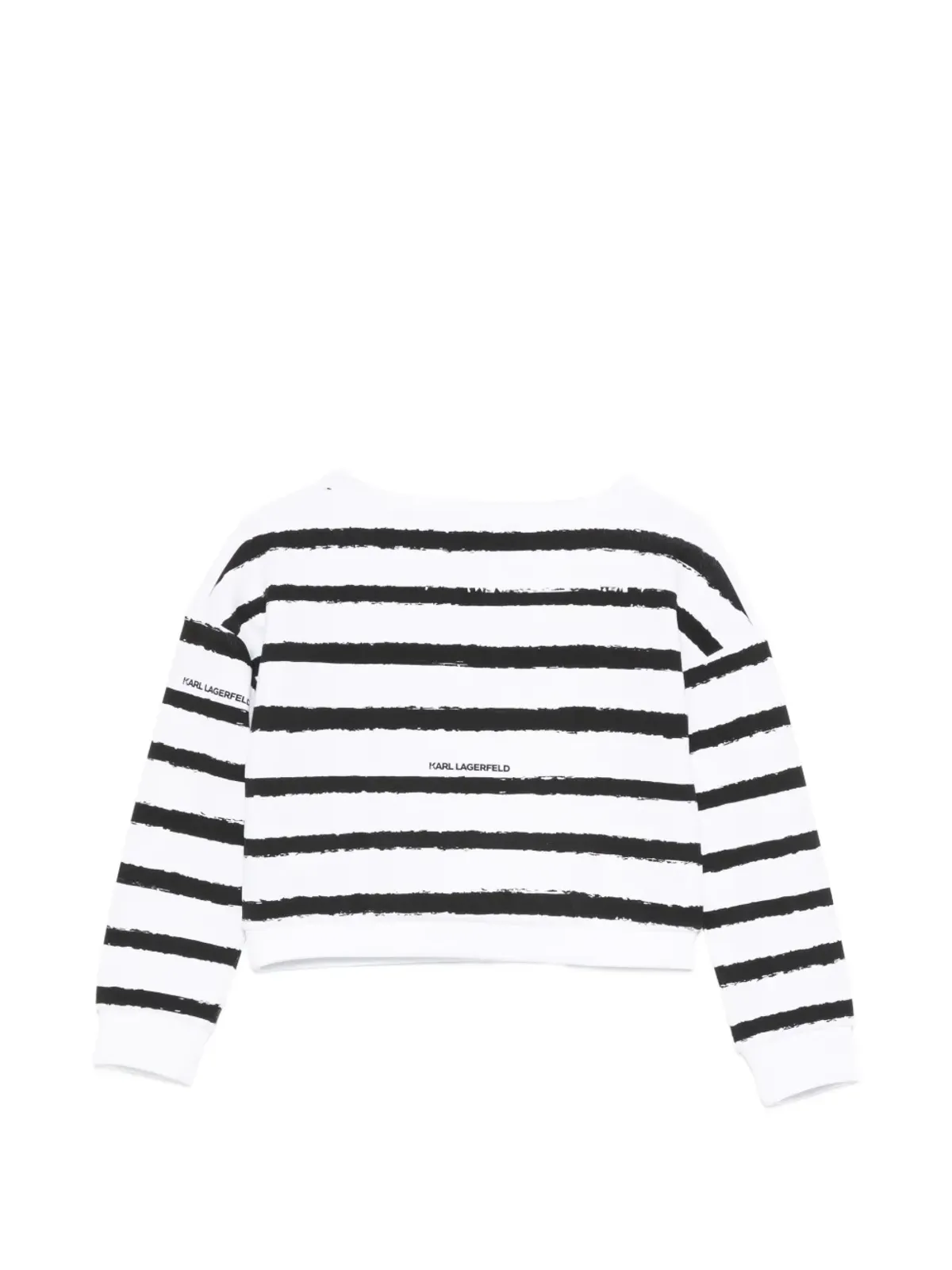 Karl Lagerfeld Kids ストライプ柄のスパンコール付きスウェットシャツ - 画像2