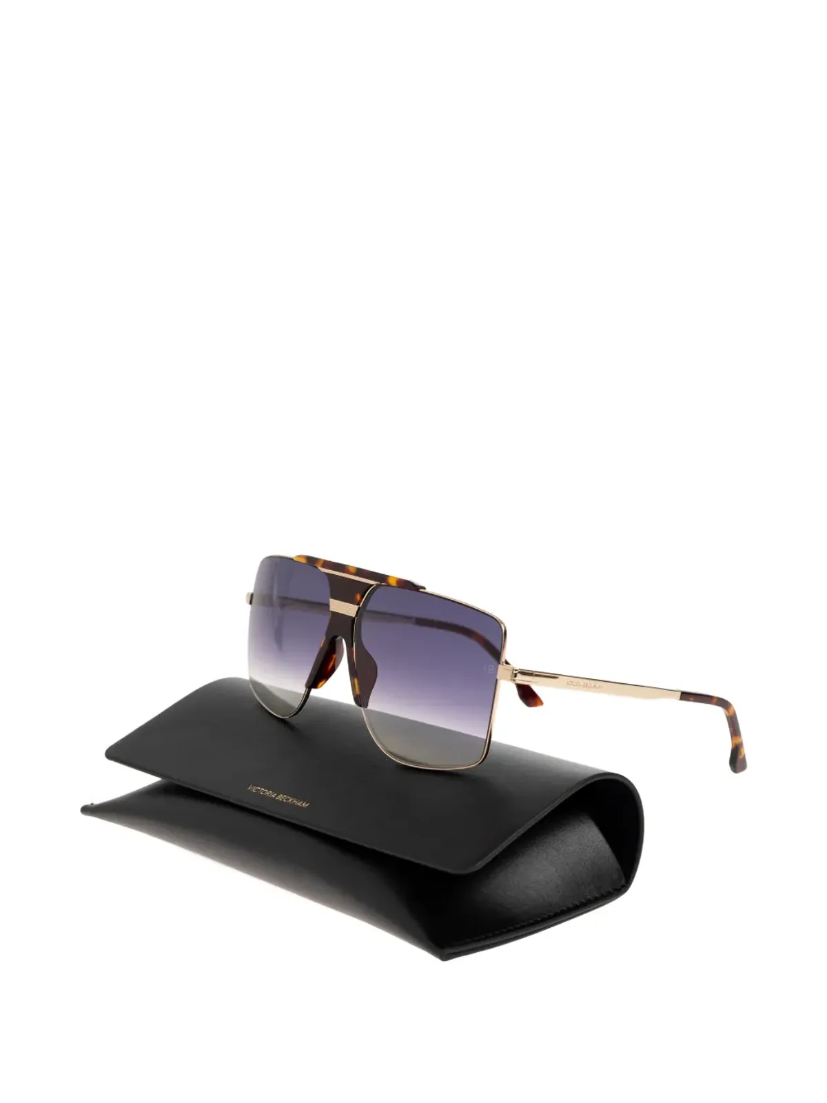 Victoria Beckham Eyewear tortoiseshell geometric-frame sunglasses - Brown - 画像2