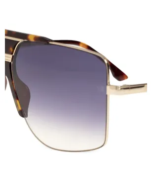 Victoria Beckham Eyewear tortoiseshell geometric-frame sunglasses - Brown - サムネイル3