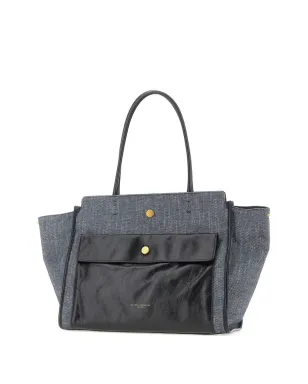 GIANNI CHIARINI Cher デニムレザーアクセント トートバッグ - ブルー - サムネイル3