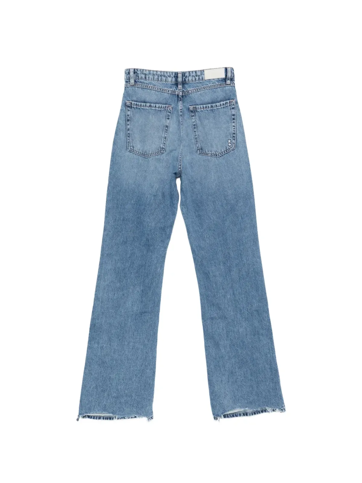 ICON DENIM 生デニム裾切りっぱなしストレートジーンズ ブルー - 画像2