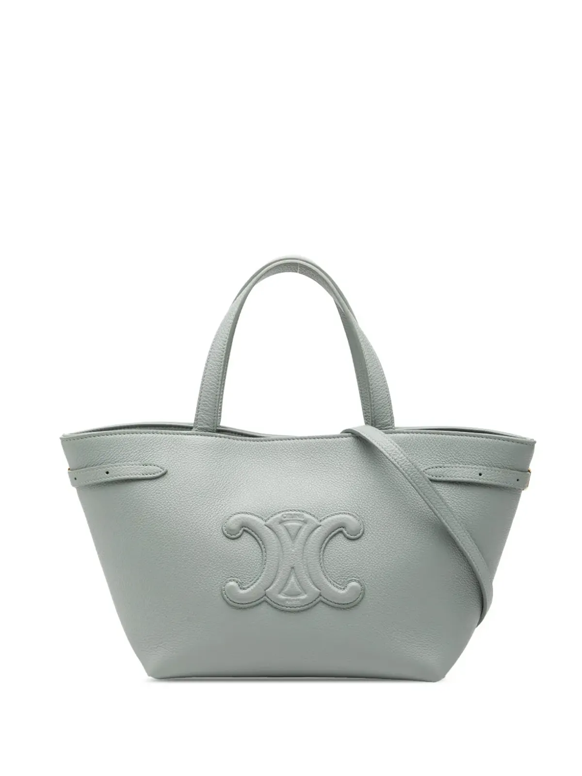 Celine Pre-Owned 2024 ミニ グレインド カーフスキン Triomphe Cabas Anais トート/サッチェル - グレー - 画像1
