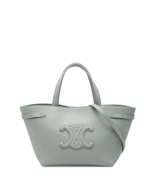 Celine Pre-Owned 2024 ミニ グレインド カーフスキン Triomphe Cabas Anais トート/サッチェル - グレー - サムネイル1