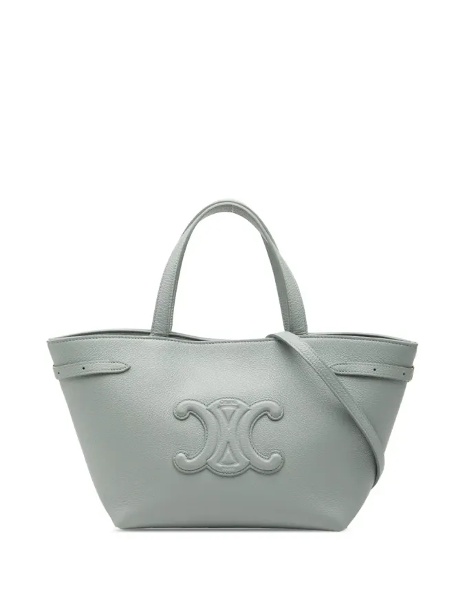 Celine Pre-Owned Celine Pre-Owned 2024 ミニ グレインド カーフスキン Triomphe Cabas Anais トート/サッチェル - グレーの商品画像