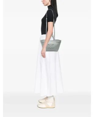 Celine Pre-Owned 2024 ミニ グレインド カーフスキン Triomphe Cabas Anais トート/サッチェル - グレー - サムネイル2
