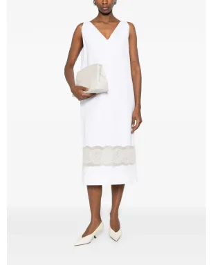 Carven Vネックレースミディドレス - サムネイル2