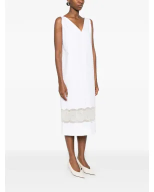 Carven Vネックレースミディドレス - サムネイル3