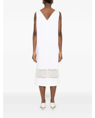 Carven Vネックレースミディドレス - サムネイル4