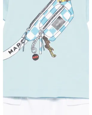 Marc Jacobs Kids 白いショートセット - ブルー - サムネイル3