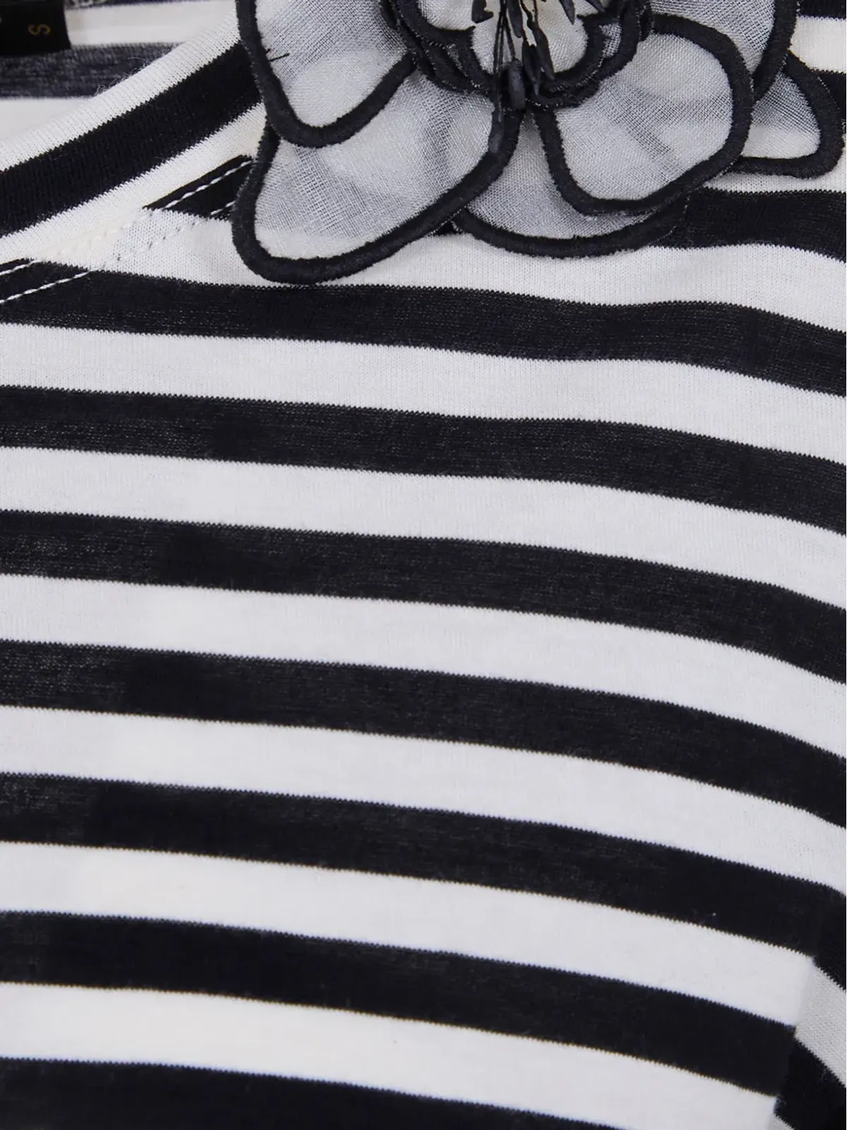 Seventy floral-detail striped T-shirt - 画像3