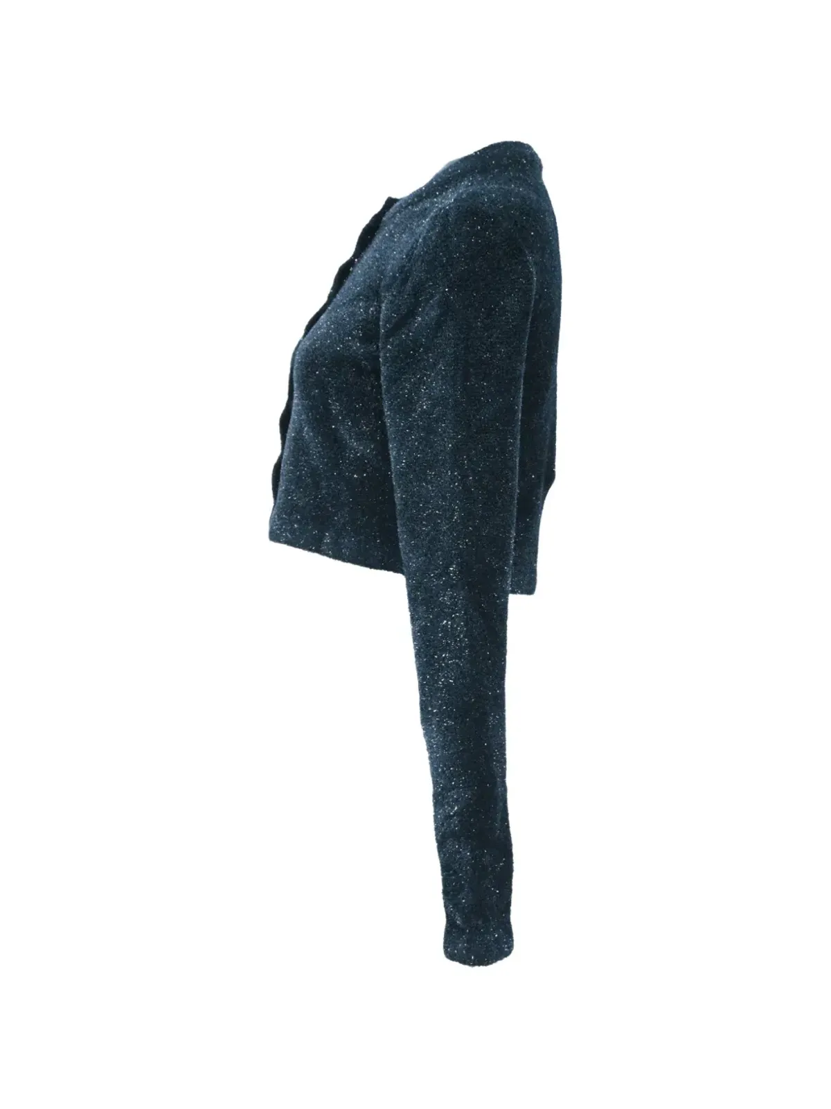 Alaïa Pre-Owned ボタン付きグリッター クロップドカーディガン - 画像3
