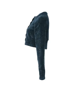 Alaïa Pre-Owned ボタン付きグリッター クロップドカーディガン - サムネイル3