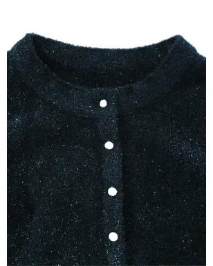 Alaïa Pre-Owned ボタン付きグリッター クロップドカーディガン - サムネイル4