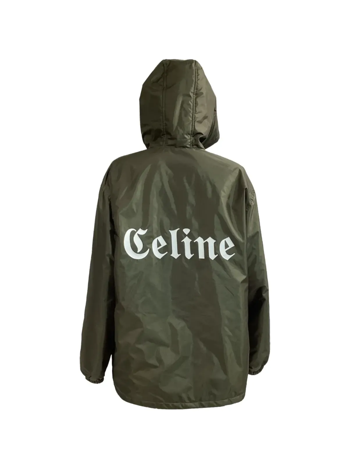 Celine Pre-Owned ロゴプリント フード付きジャケット - 画像2