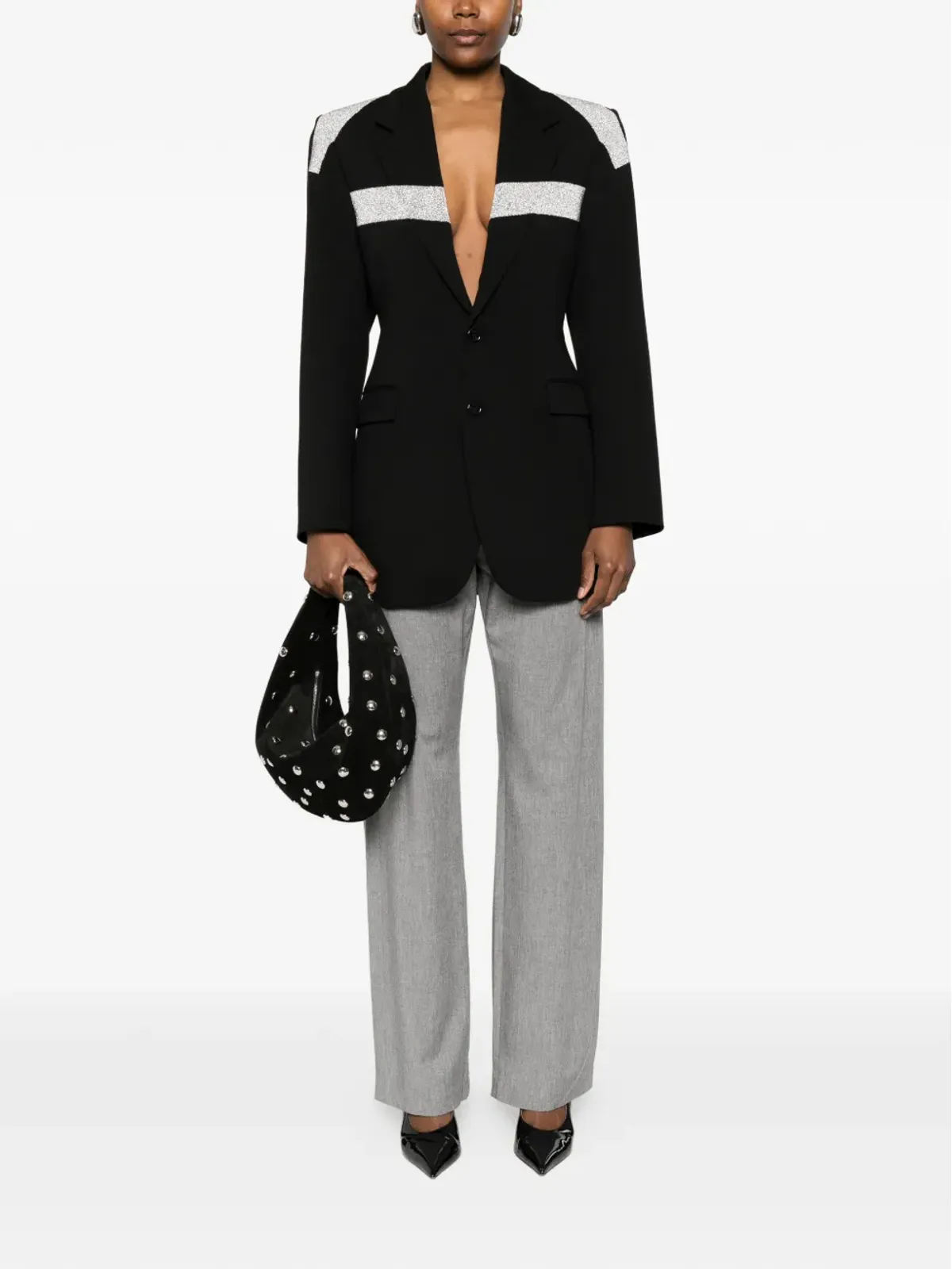 Coperni contrast panel trousers - Grey - 画像2