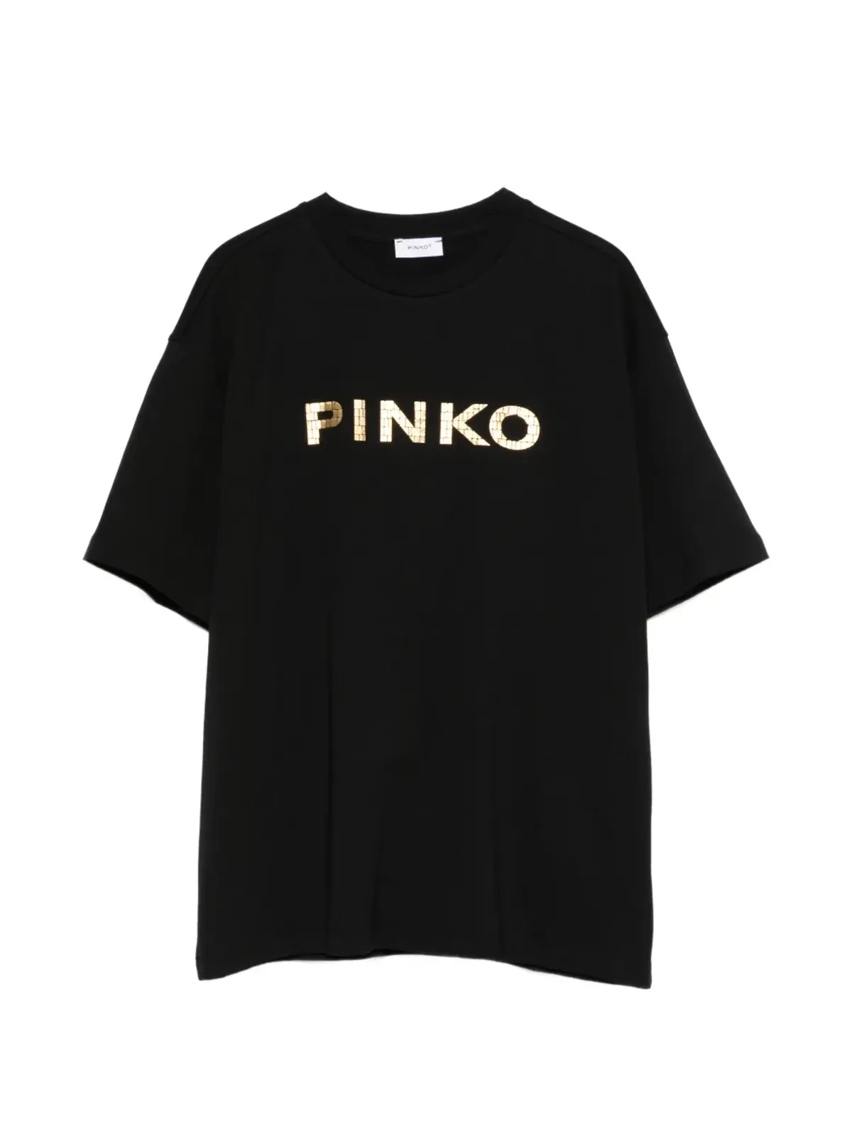 Pinko Kids ショートスリーブ ロゴTシャツ - ブラック - 画像1