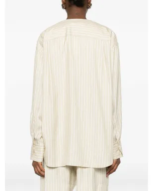 Carven 襟なしストライプシャツ - サムネイル4