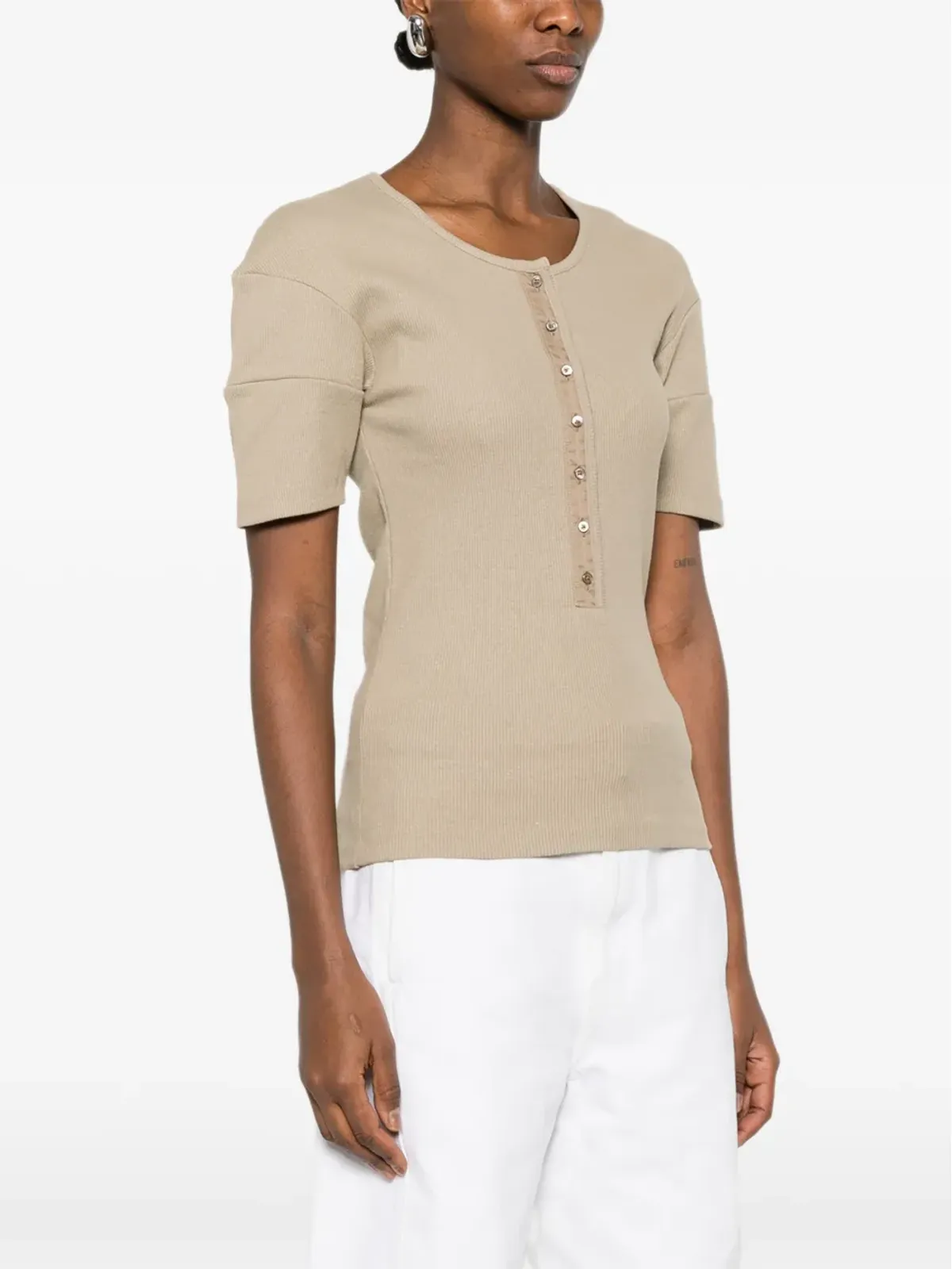 LEMAIRE ボタン付き Tシャツ - 画像3