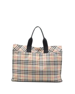 Burberry Pre-Owned 20世紀ハウス チェック キャンバス トートバッグ - ブラウン - サムネイル1
