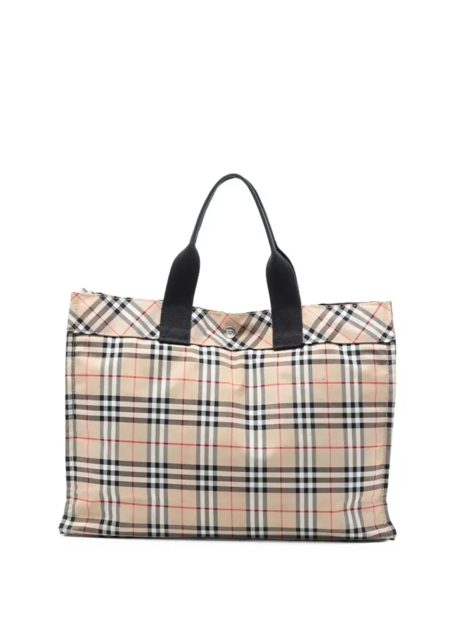 Burberry Pre-Owned Burberry Pre-Owned 20世紀ハウス チェック キャンバス トートバッグ - ブラウンの商品画像